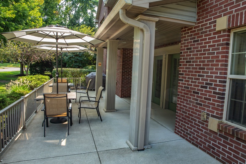 Pershing House Exterior sitting area