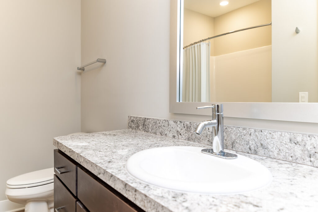 Close up of bathroom vanity