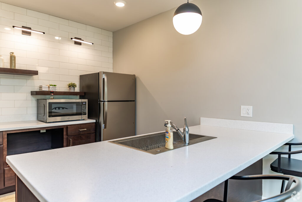 Kitchen with granite counters